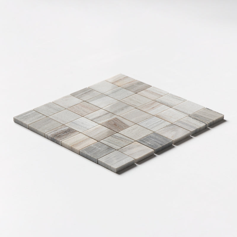 Silver Sky Polished 2x2 Marble Mosaics 12x12 Marble Polished 12x12 Mosaics — 2