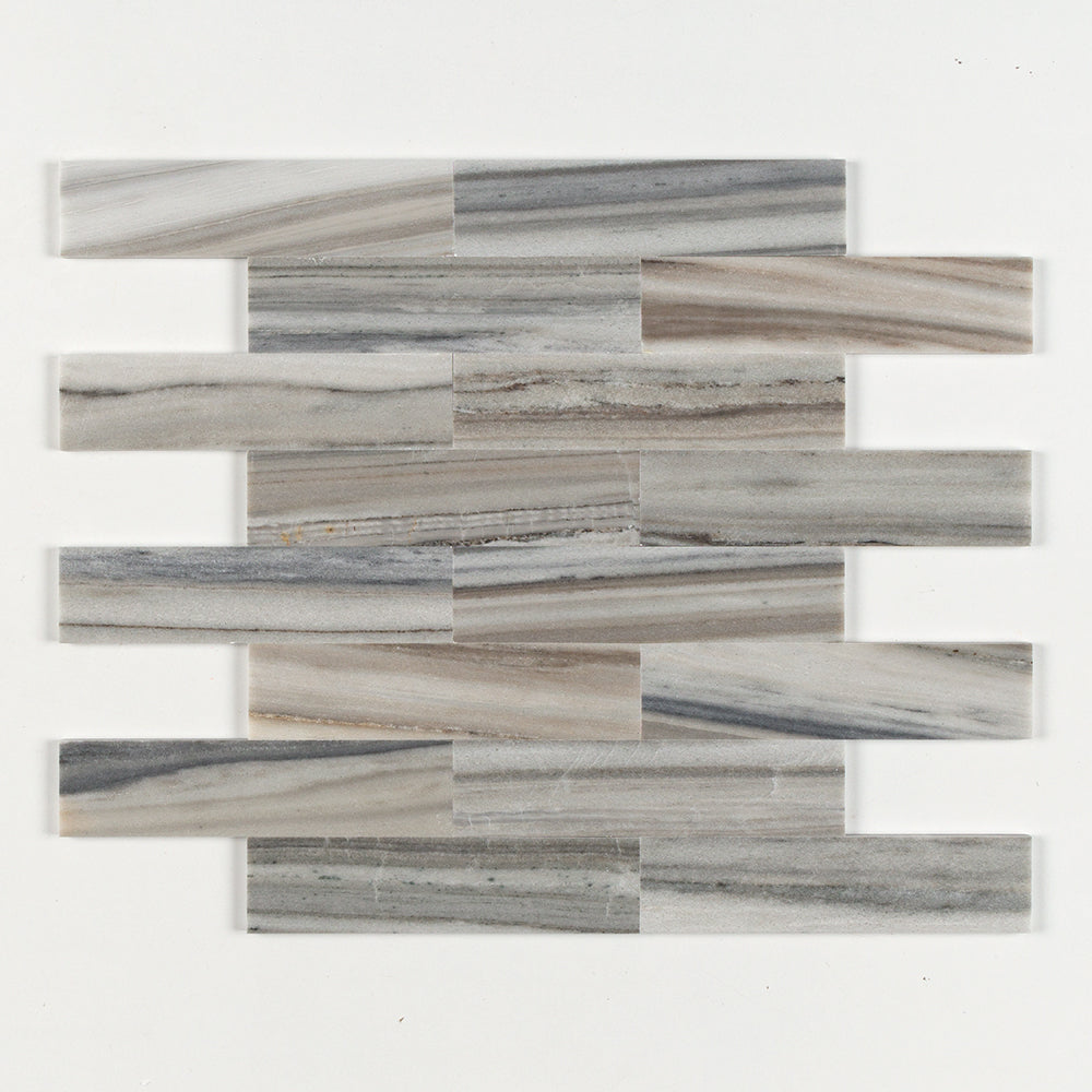 Silver Sky Polished Subway Marble Tiles 3x12 Marble Polished 3x12 Tiles — 1