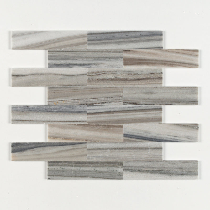 Silver Sky Polished Subway Marble Tiles 3x12 Marble Polished 3x12 Tiles — 1
