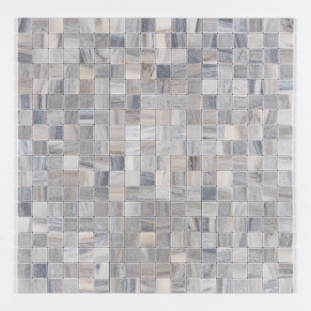 Silver Sky Tumbled 2x2 Marble Mosaics 12x12 Marble Tumbled 12x12 Mosaics — 1