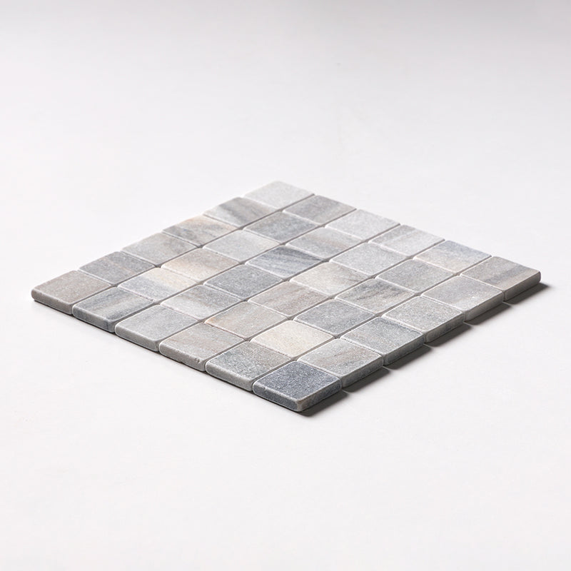 Silver Sky Tumbled 2x2 Marble Mosaics 12x12 Marble Tumbled 12x12 Mosaics — 2