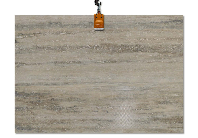 Silver Travertine Honed Slab Random