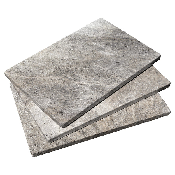 Silver Tumbled Linear Marble Patterns
