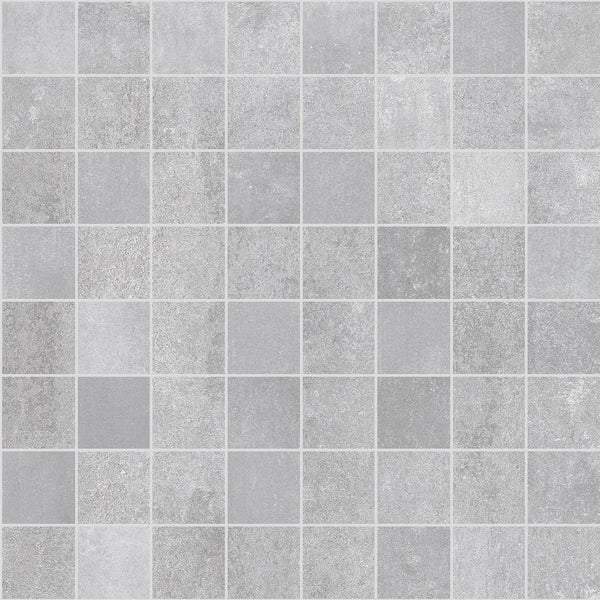 Chicago Silver Mosaic A Concrete Look Porcelain Mosaics 12x12