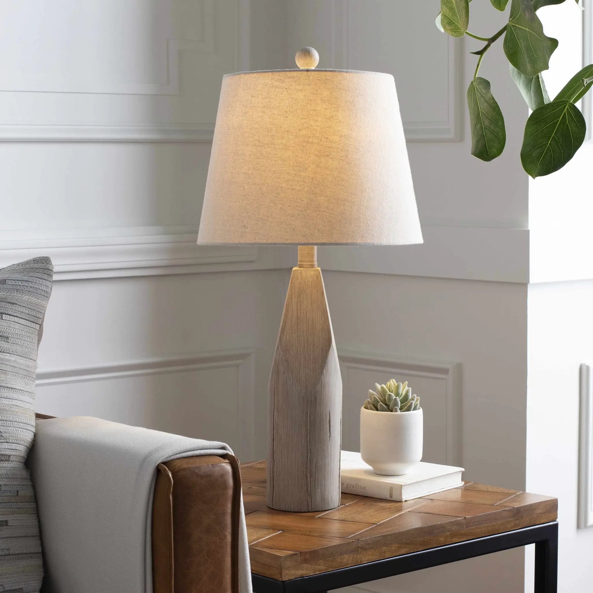 Simala Wood Table Lamp by Boutique Rugs