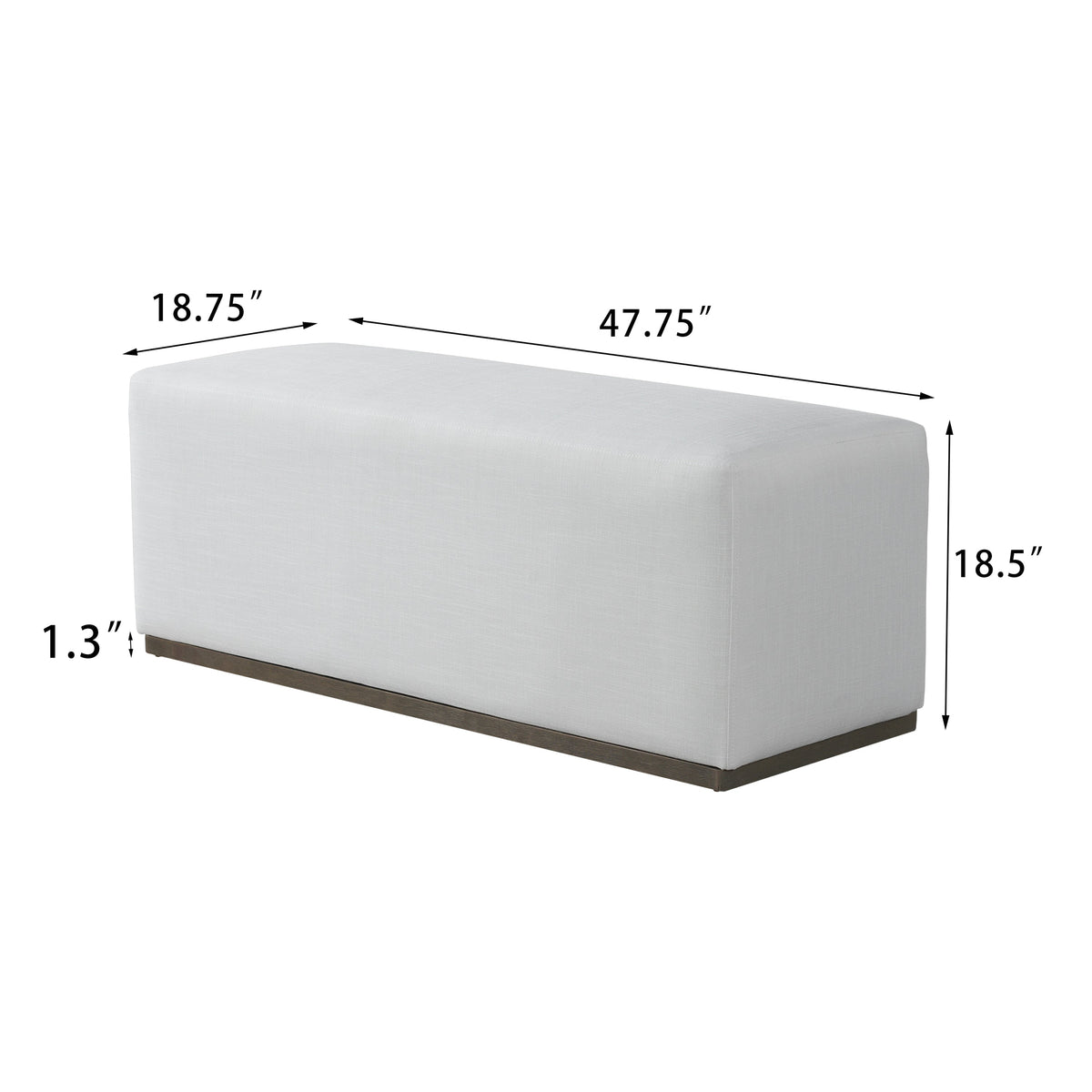 Simple and Elegant Footstool Bench with Soft Fabric Upholstery - Bedroom & Living Room, photo 12 of 13