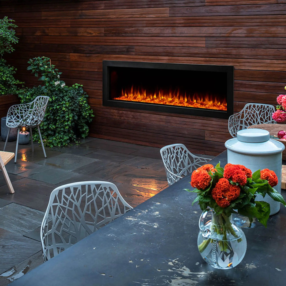 SimpliFire Forum Outdoor Electric Fireplace [SF-OD43/55] (SAK81631) by SAKSBY WHOLESALE