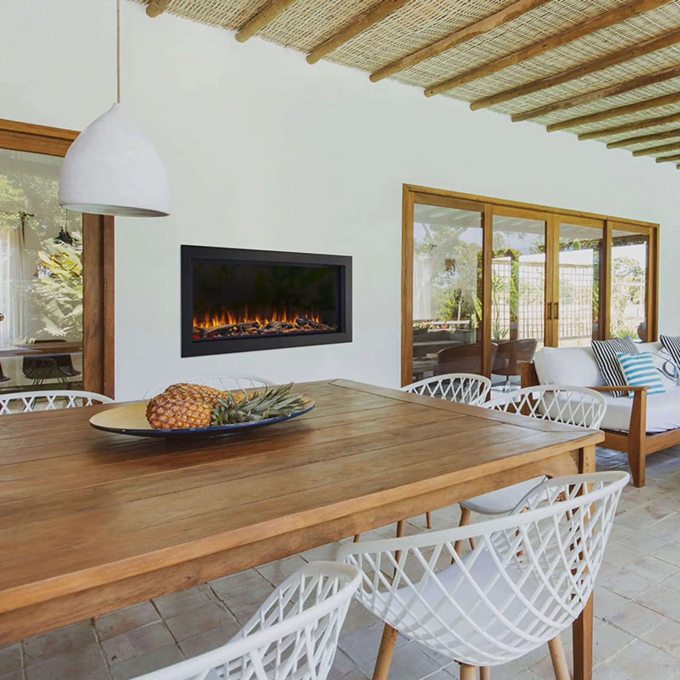 SimpliFire Forum Outdoor Electric Fireplace [SF-OD43/55] (SAK81631) by SAKSBY WHOLESALE