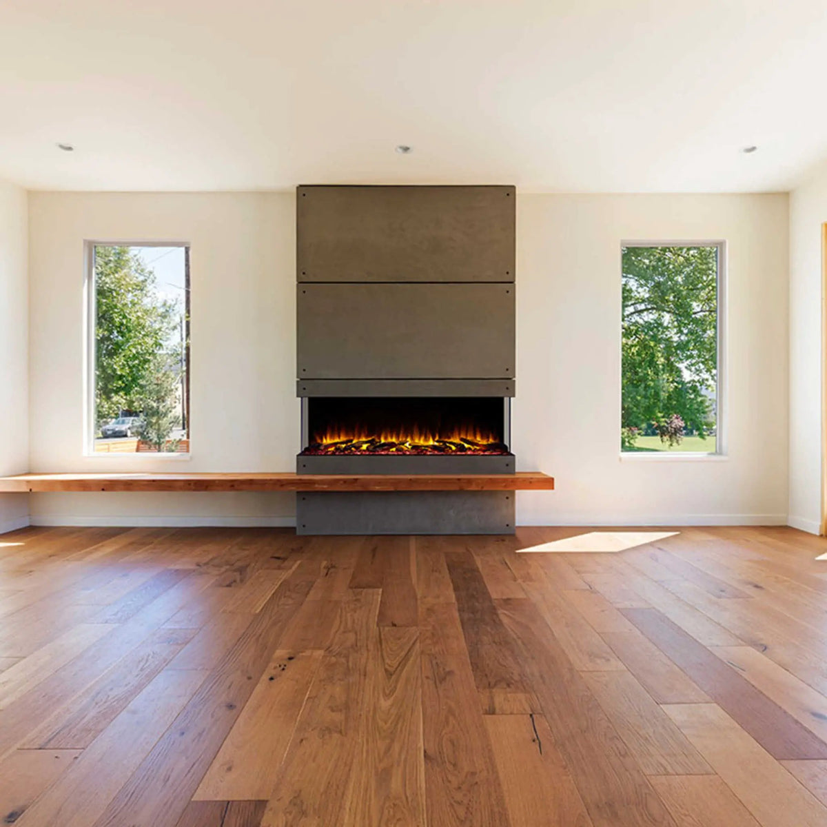 SimpliFire Scion Trinity 3-Side Linear Electric Fireplace [SF-SCT55/43-BK] (SAK93620) by SAKSBY WHOLESALE