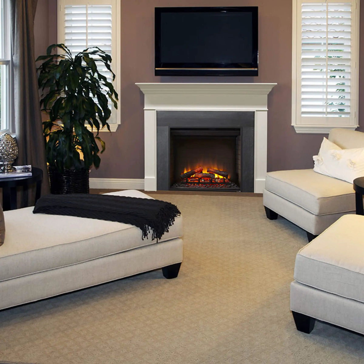 Simplifire Built-In Traditional Electric Fireplace [SF-BI36-EB] (SAK19539) by SAKSBY WHOLESALE