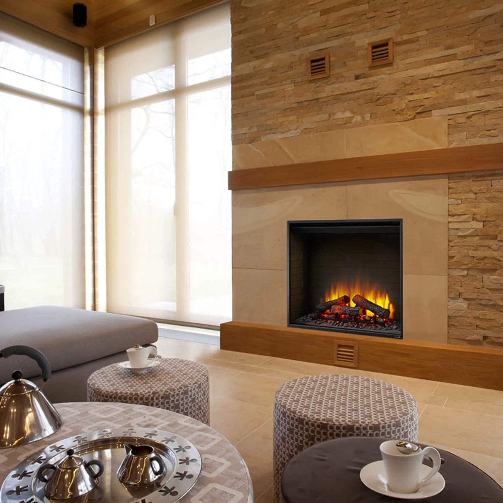 Simplifire Built-In Traditional Electric Fireplace [SF-BI36-EB] (SAK19539) by SAKSBY WHOLESALE