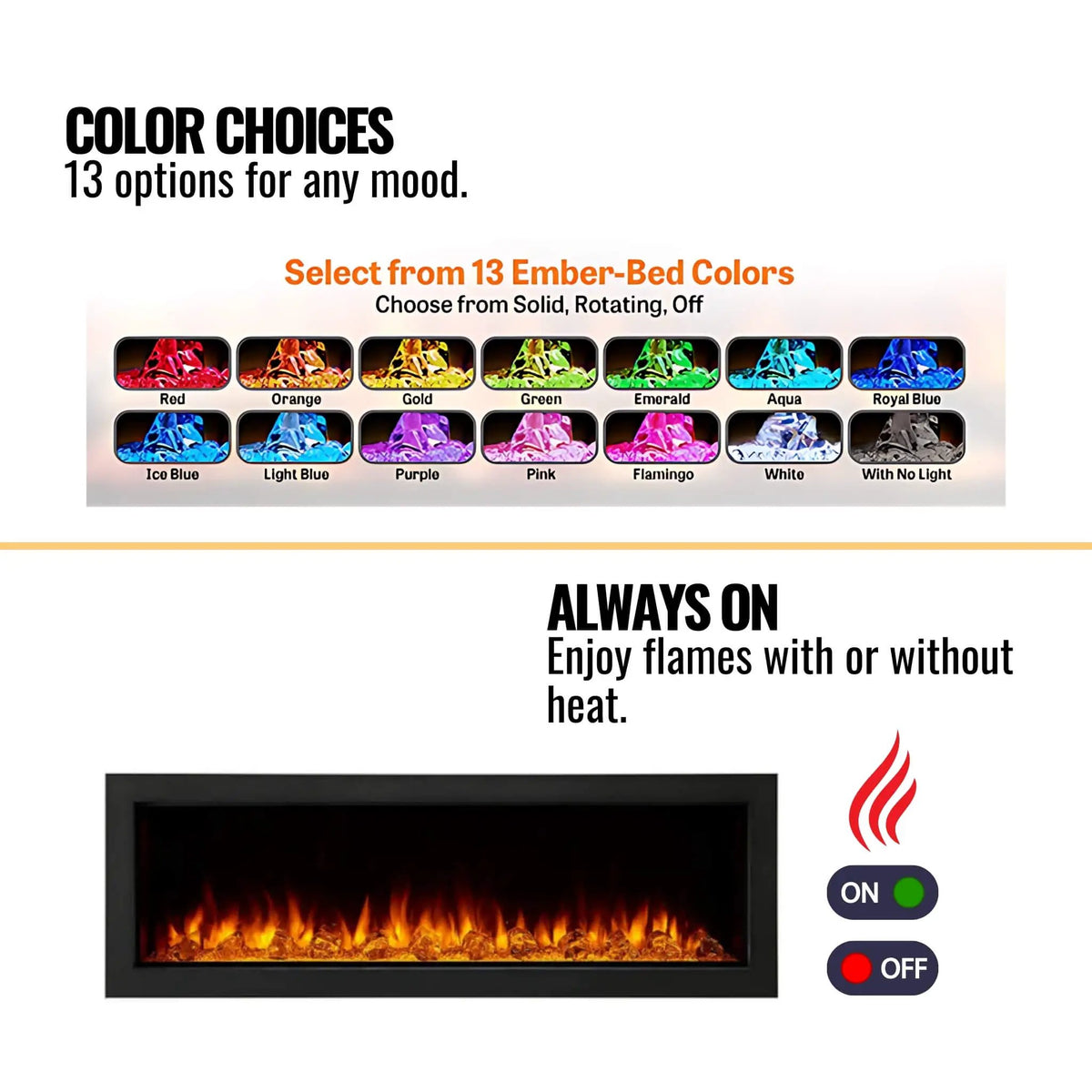 SimpliFire Forum Outdoor Electric Fireplace [SF-OD43/55] (SAK81631) by SAKSBY WHOLESALE