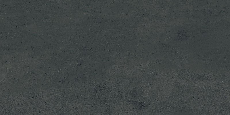 Simply Modern Black Honed Concrete Look Porcelain Tiles 12x24 close up