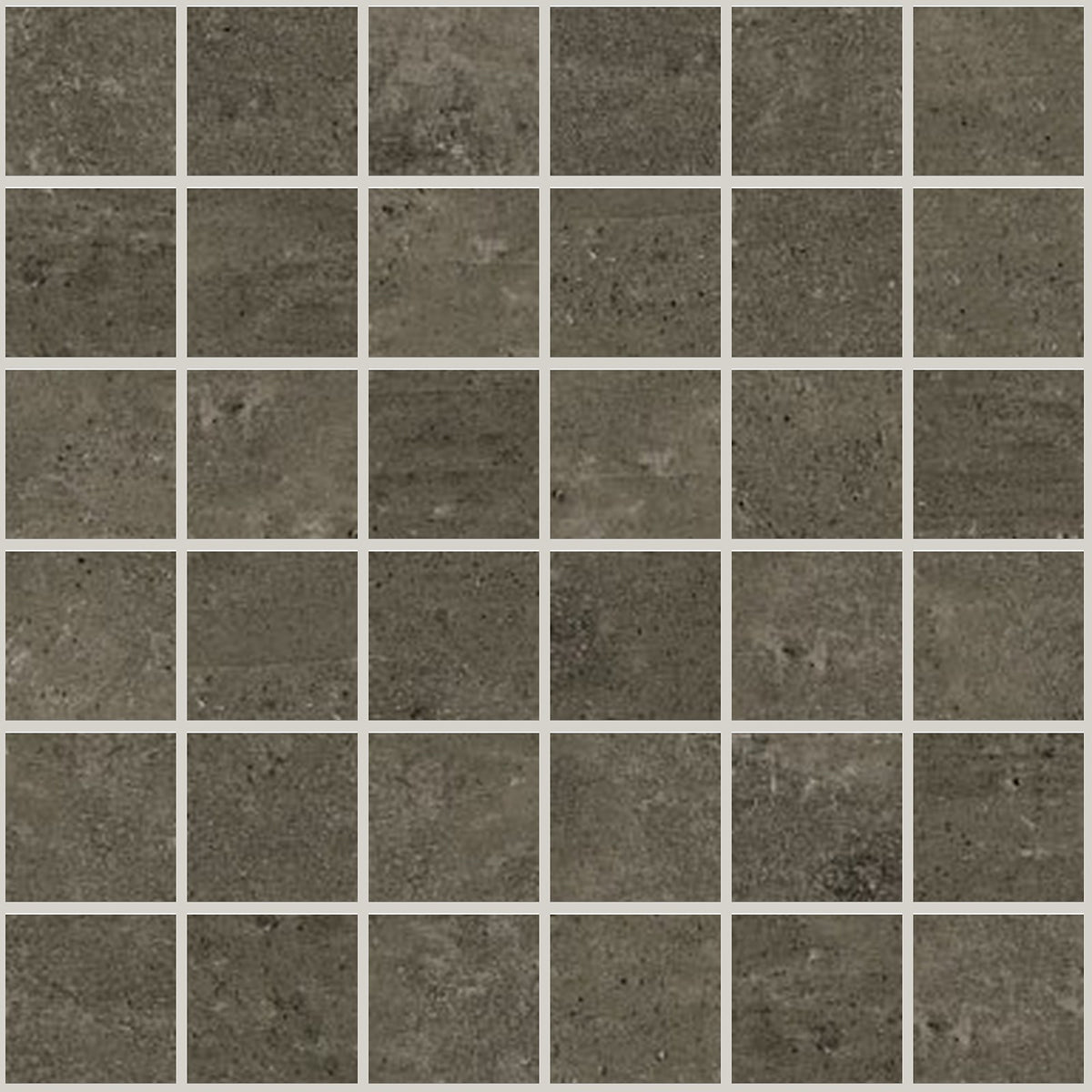 Simply Modern Coffee Honed 2x2 Concrete Look Porcelain Mosaics 12x12 mosaic sheet
