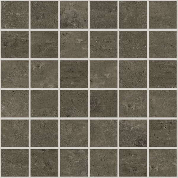 Simply Modern Coffee Honed 2x2 Concrete Look Porcelain Mosaics 12x12