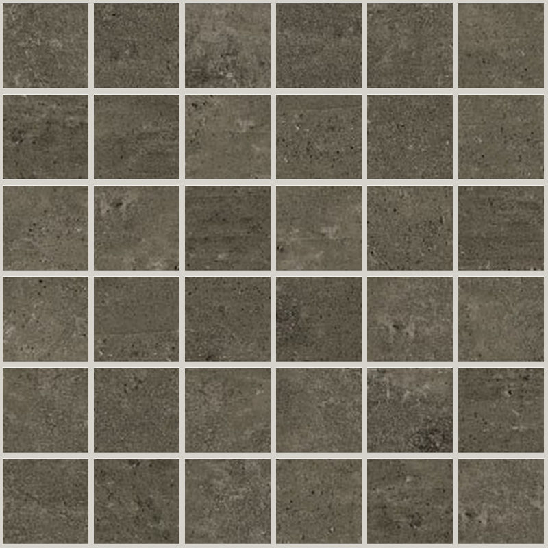 Simply Modern Coffee Honed 2x2 Concrete Look Porcelain Mosaics 12x12 mosaic sheet