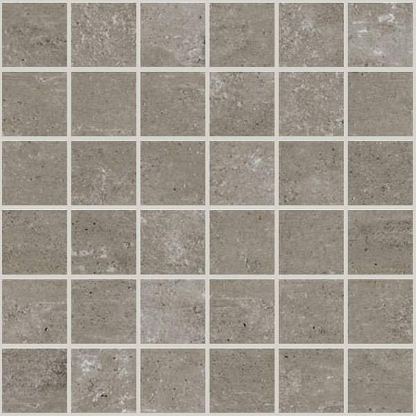 Simply Modern Grey Honed 2x2 Concrete Look Porcelain Mosaics 12x12