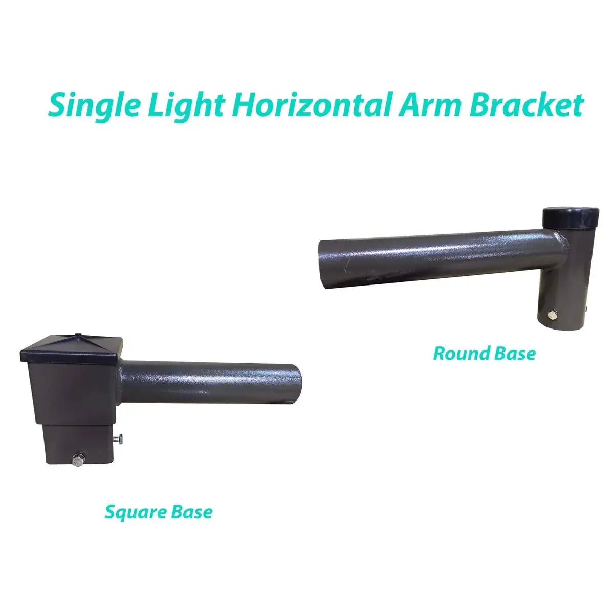 Single Spoke Arm Bracket Square/Round Base by Outdoor Solar Outlet