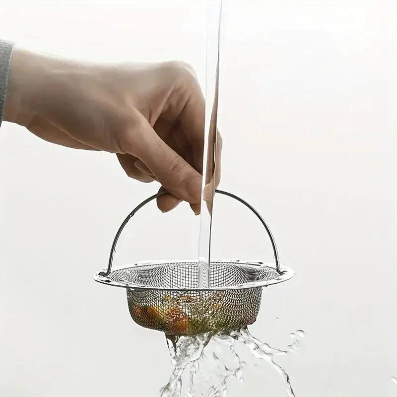 Sink Strainer - Rust-Resistant Stainless Steel with Handle by House Of Avana