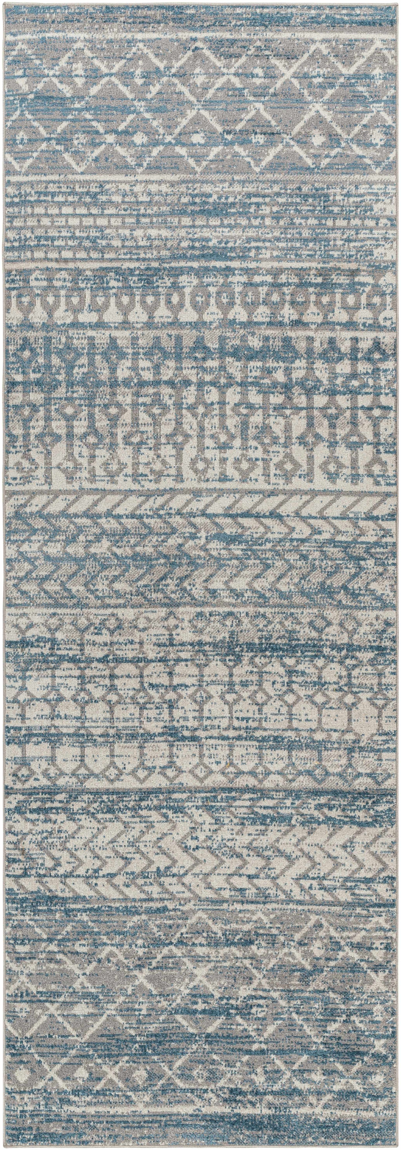 Tambac Blue Washable Area Rug - Clearance by Boutique Rugs
