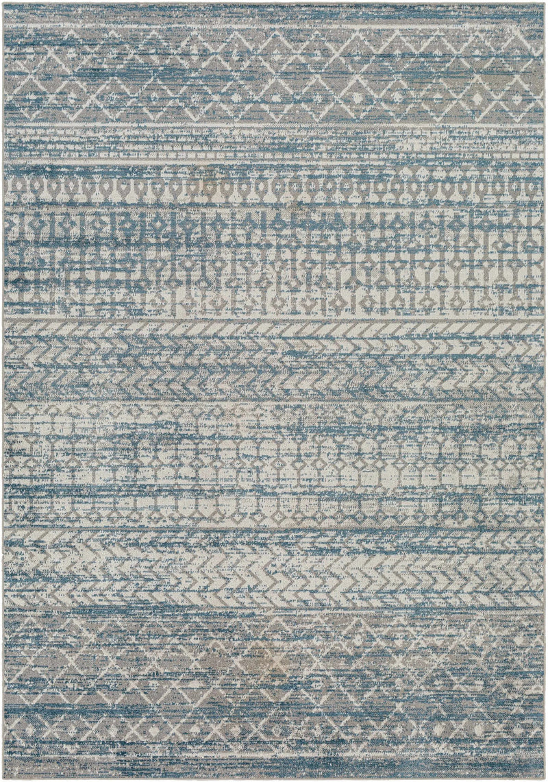 Tambac Blue Washable Area Rug - Clearance by Boutique Rugs