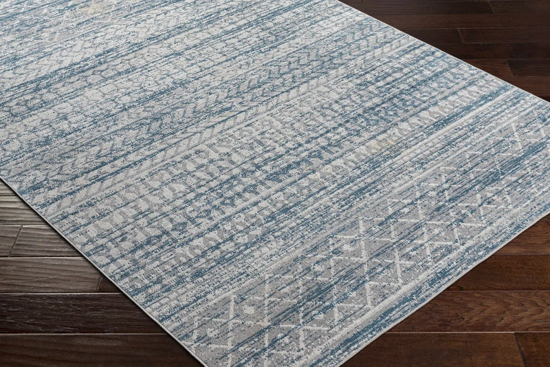 Tambac Blue Washable Area Rug - Clearance by Boutique Rugs