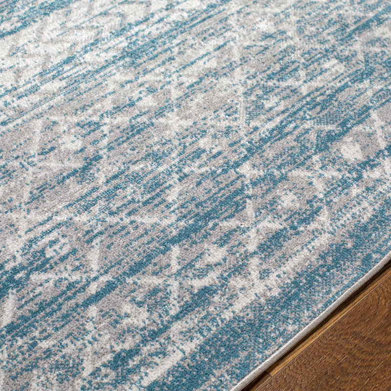 Tambac Blue Washable Area Rug - Clearance by Boutique Rugs