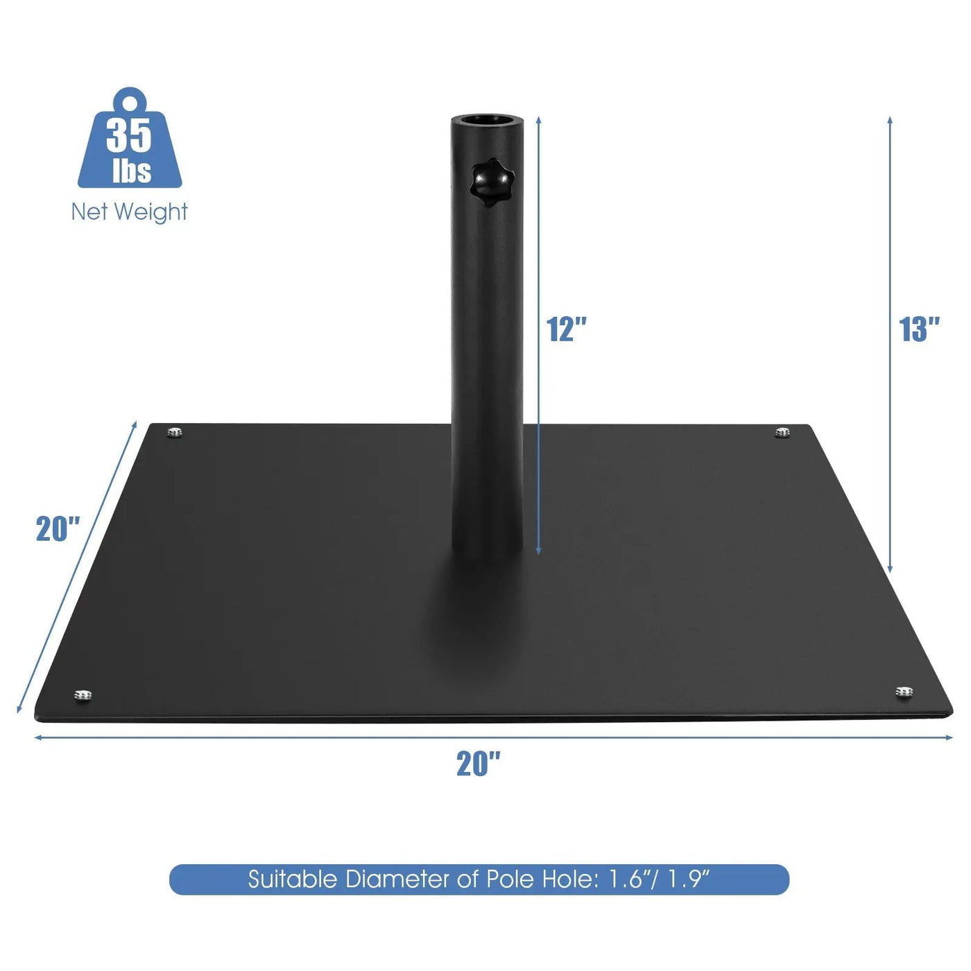 20 Inches Patio Umbrella Base by DirectDeals
