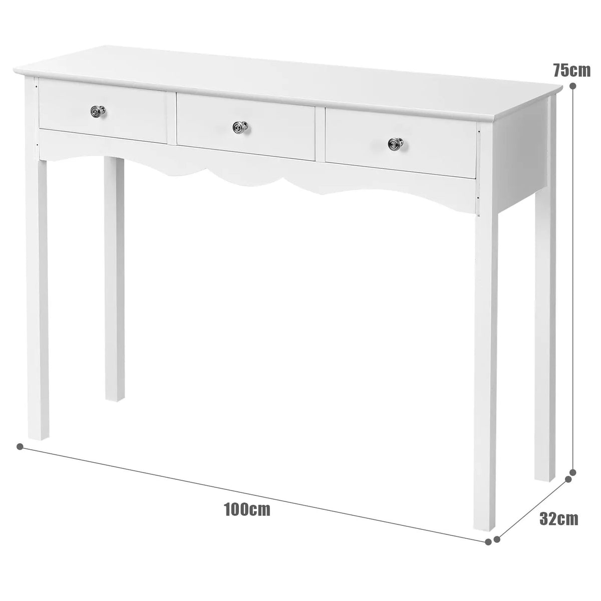 Hall table Side Table w/ 3 Drawers by DirectDeals