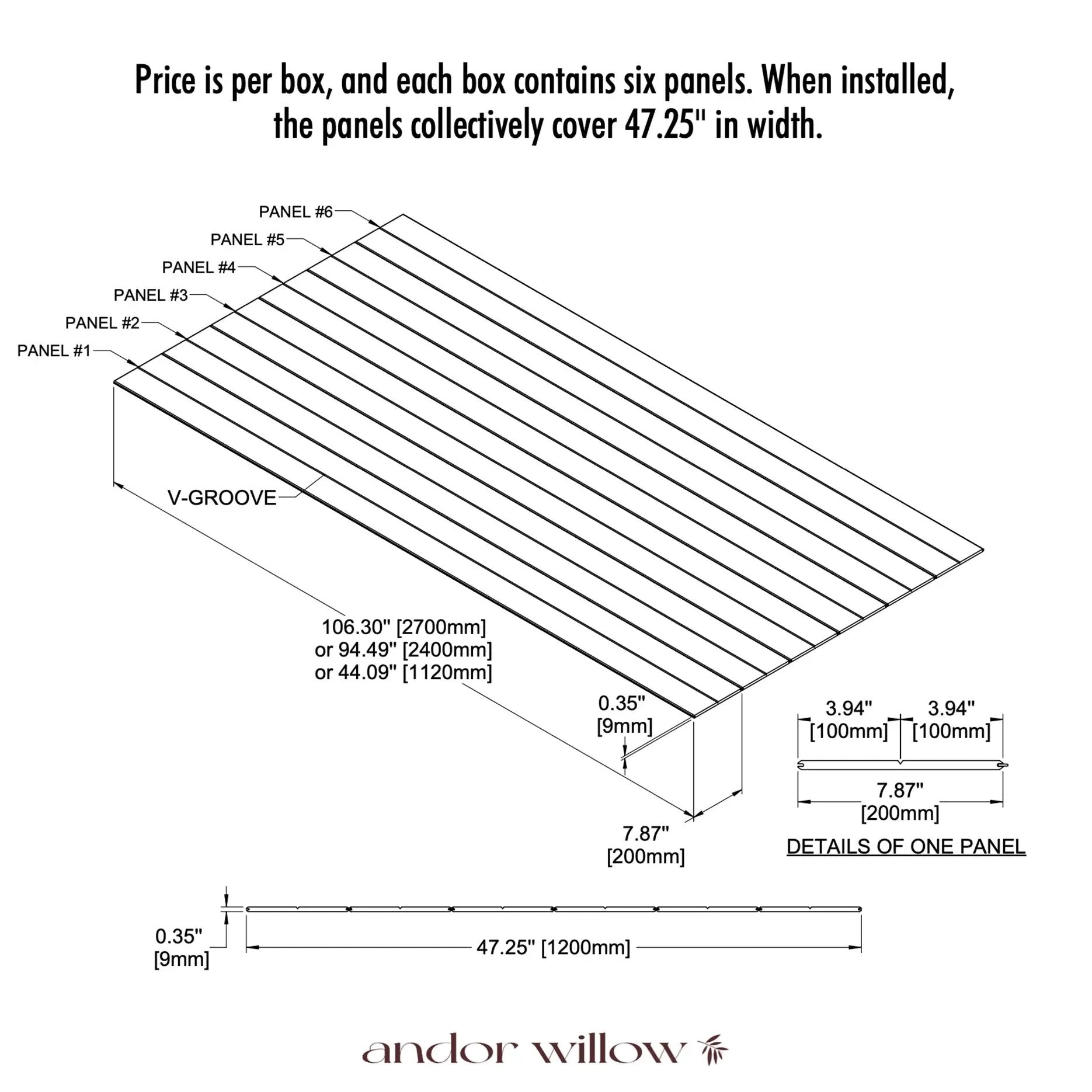 V-Groove Paintable Panel Samples by andor willow