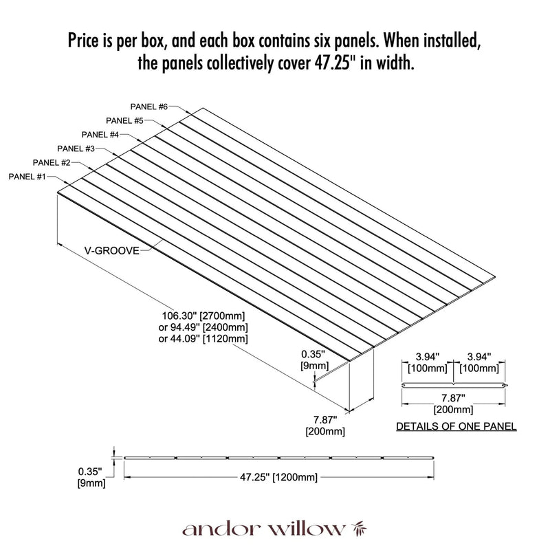 V-Groove Paintable Panel Samples by andor willow