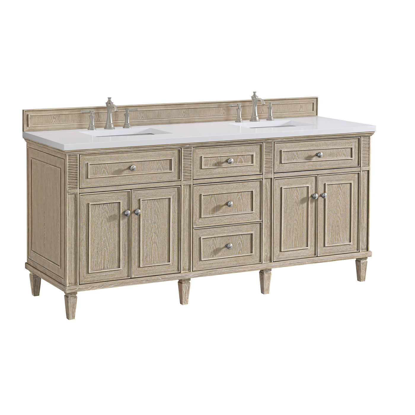 James Martin Lorelai 72" Double Bathroom Vanity, Whitewashed Oak by James Martin