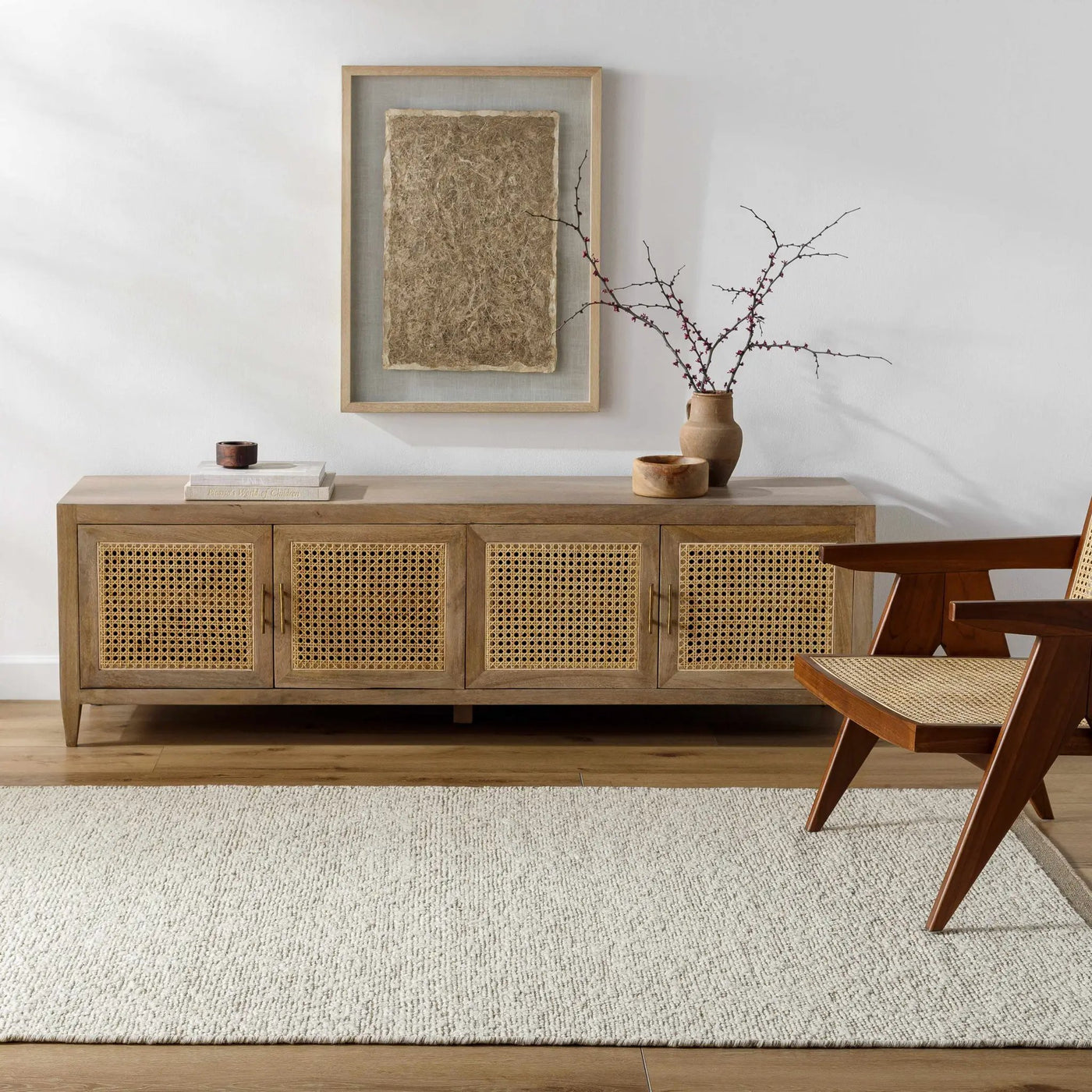 Nenet Beige Hand Woven Area Rug - Clearance by Boutique Rugs
