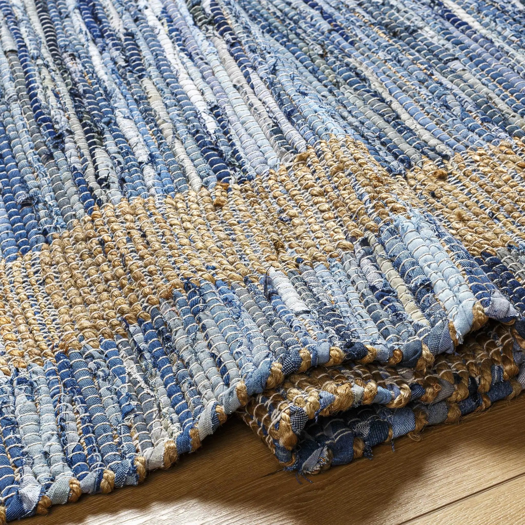Ghita Recycled Blue Jean Rug - Clearance by Boutique Rugs