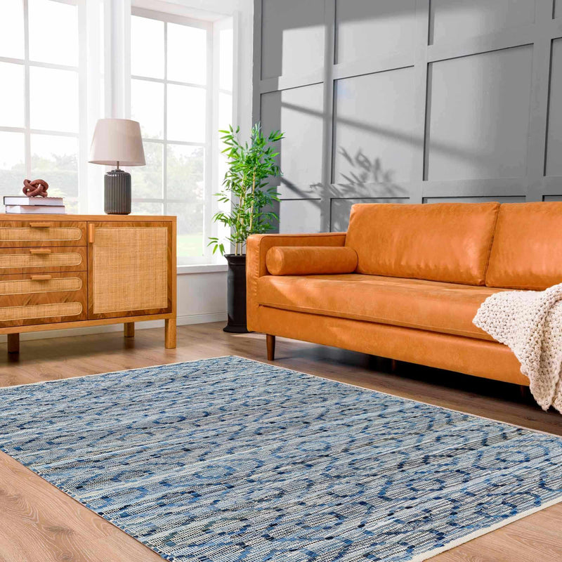 Gurit Blue & Brown Area Rug - Clearance by Boutique Rugs