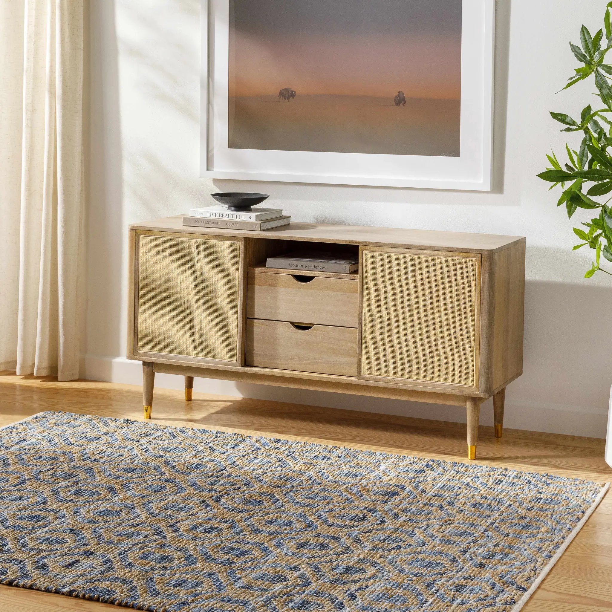 Isaye Blue Area Rug - Clearance by Boutique Rugs