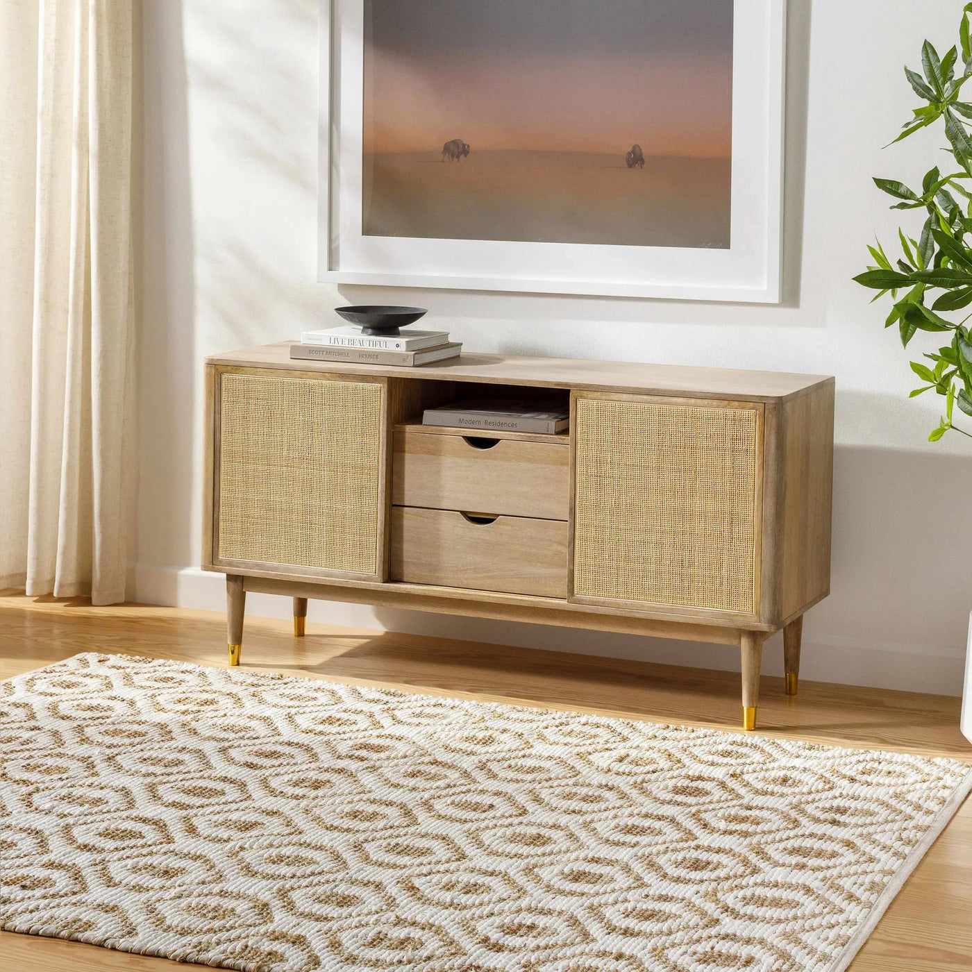 Isaye Beige Area Rug - Clearance by Boutique Rugs