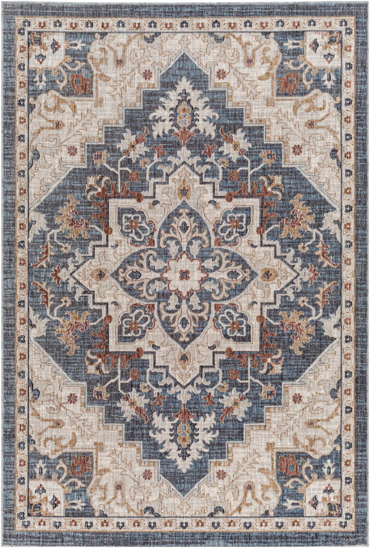 Lewa Blue Outdoor Area Rug - Clearance by Boutique Rugs