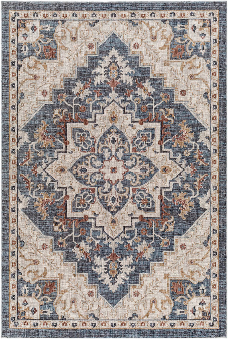 Lewa Blue Outdoor Area Rug - Clearance by Boutique Rugs