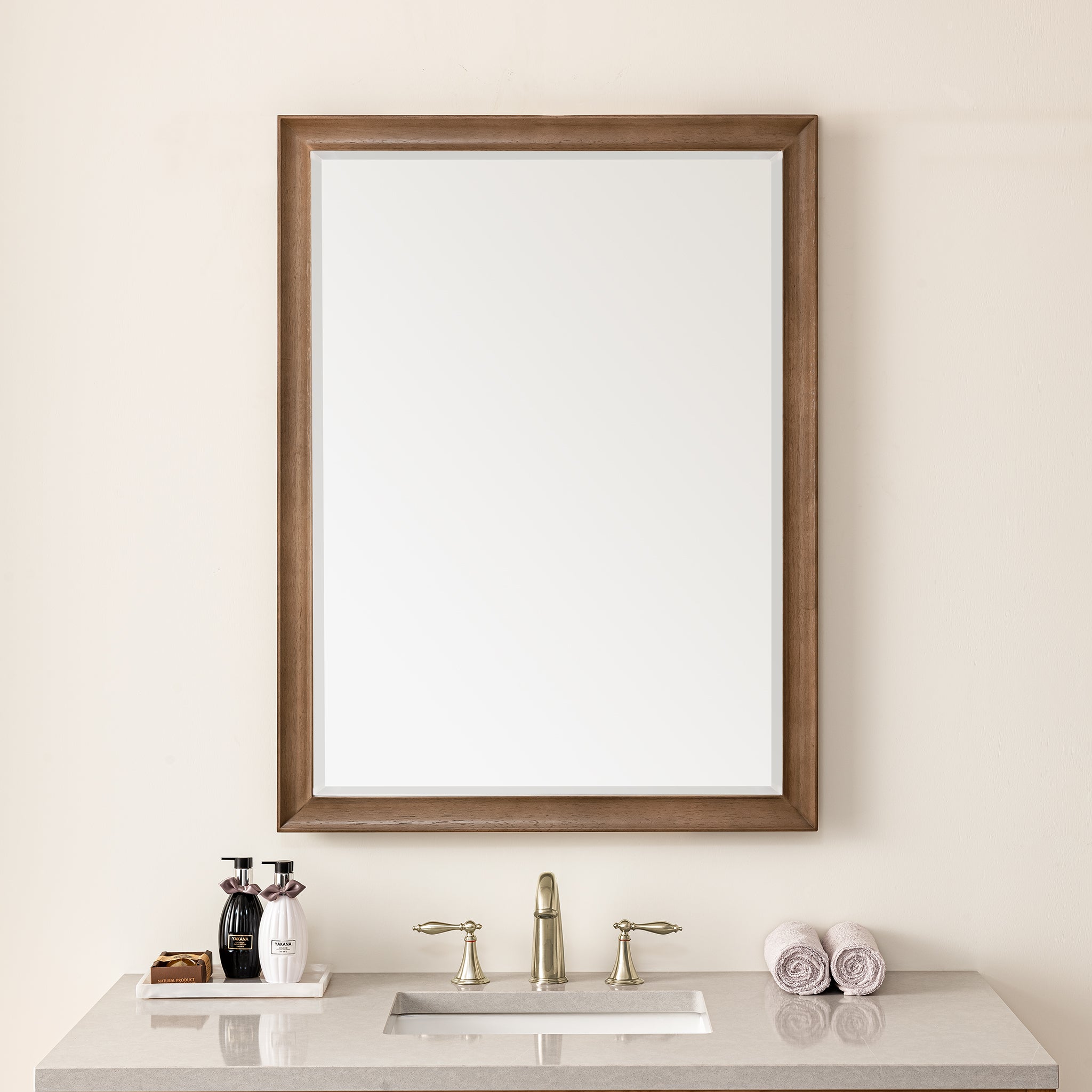 James Martin Glenbrooke 30" Mirror, Whitewashed Walnut by James Martin
