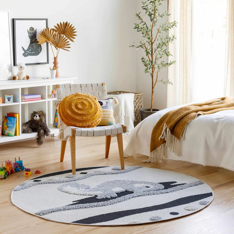 Kids Dinosaur Animal Print Nursery Outdoor Area Rug - Clearance by Boutique Rugs