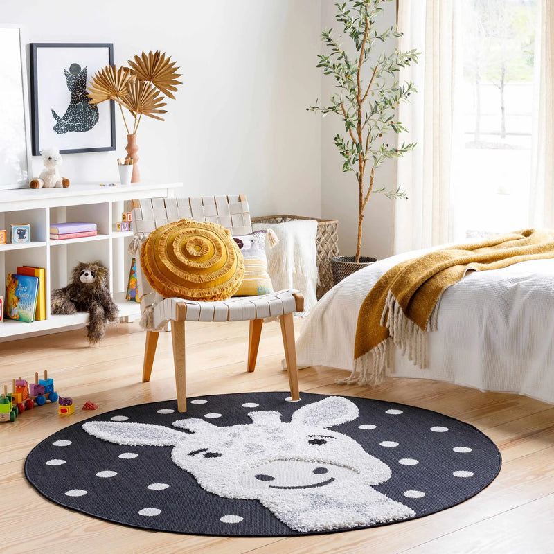 Kids Giraffe Animal Print Nursery Outdoor Area Rug - Clearance by Boutique Rugs
