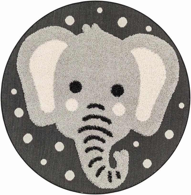 Kids Elephant Animal Print Nursery Outdoor Area Rug - Clearance by Boutique Rugs