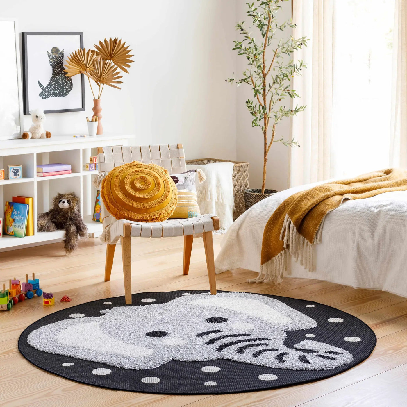 Kids Elephant Animal Print Nursery Outdoor Area Rug - Clearance by Boutique Rugs