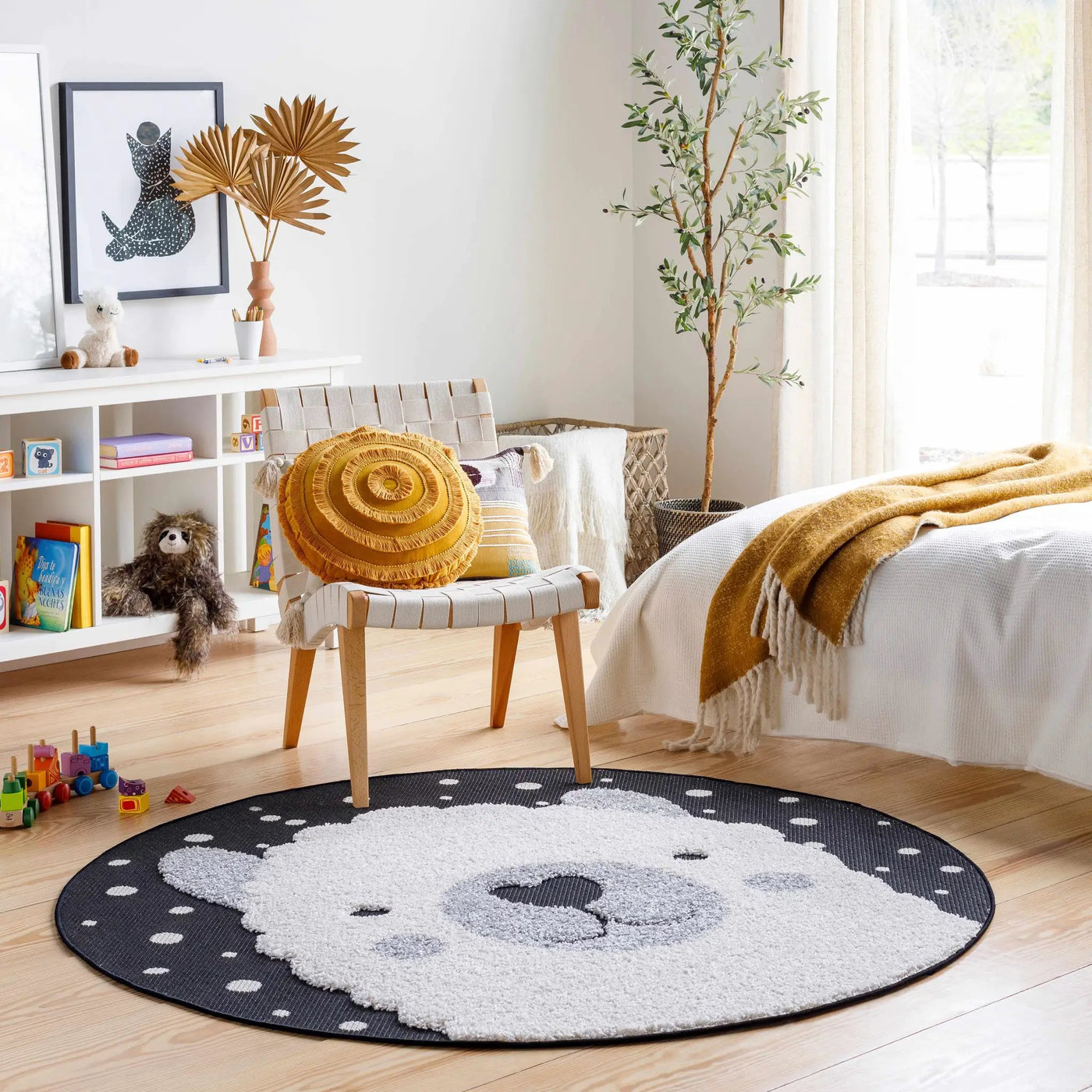 Kids Llama Animal Print Nursery Outdoor Area Rug - Clearance by Boutique Rugs