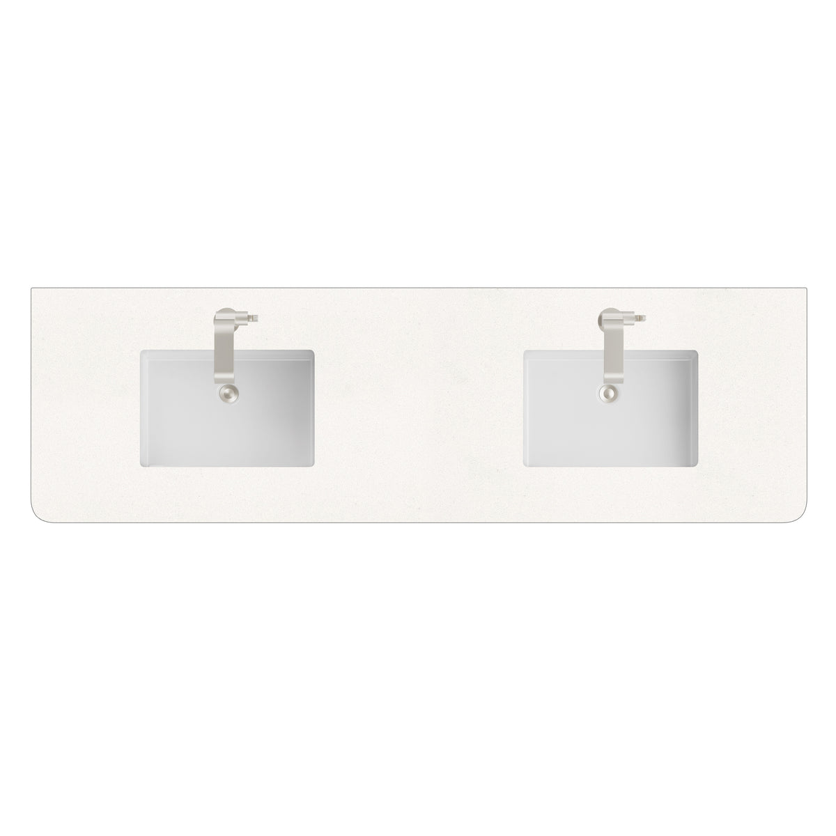 James Martin 72" Single Vanity Top with Dusk Grey Glossy countertop