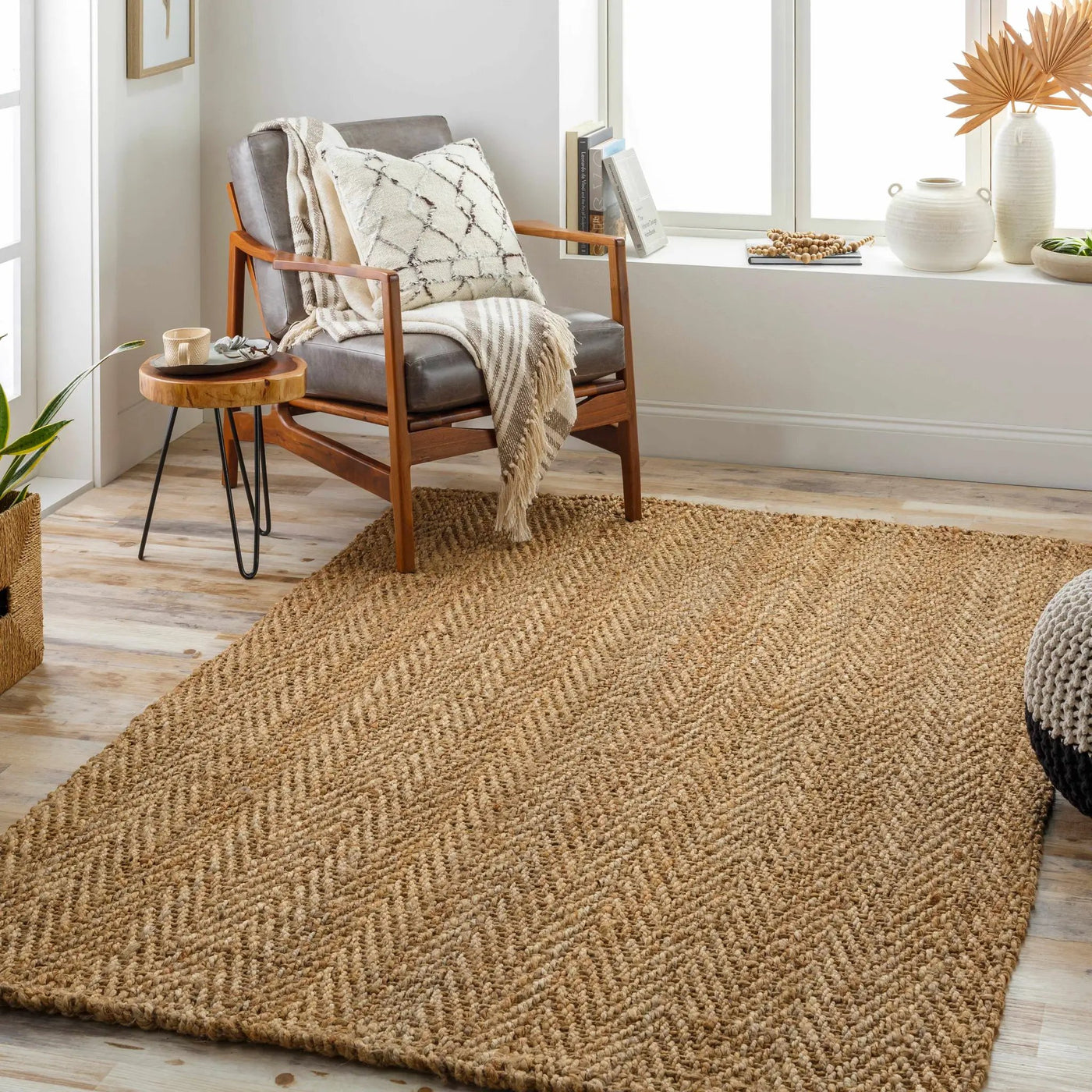 Asaka Jute Area Rug - Clearance by Boutique Rugs