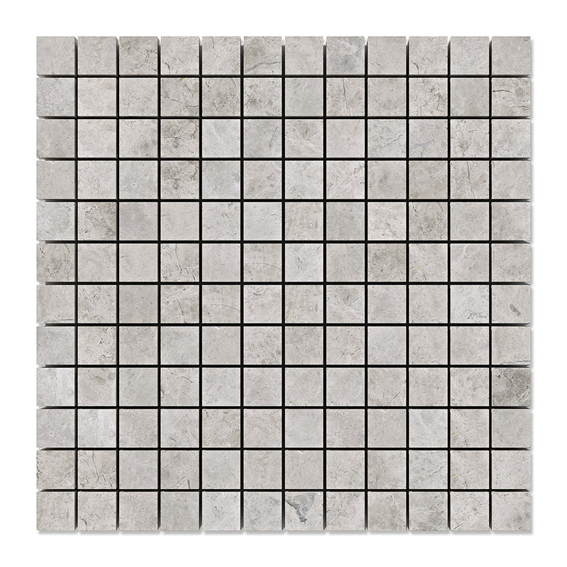 Sky Blue Honed 1x1 Marble Mosaics 12x12 Marble Honed 12x12 Mosaics