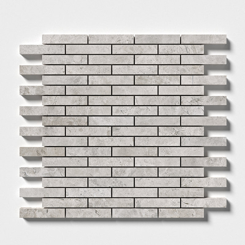 Sky Blue Honed 5/8x3 Marble Mosaics 12x12 Marble Honed 12x12 Mosaics