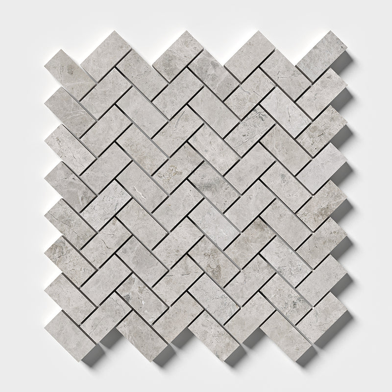Sky Blue Honed Herringbone 1x2 Marble Mosaics 11x11 Marble Honed 12x12 Mosaics